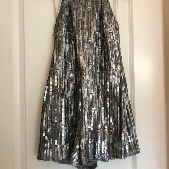 BNWT Silver Sequined Romper - Picture 1 of 2